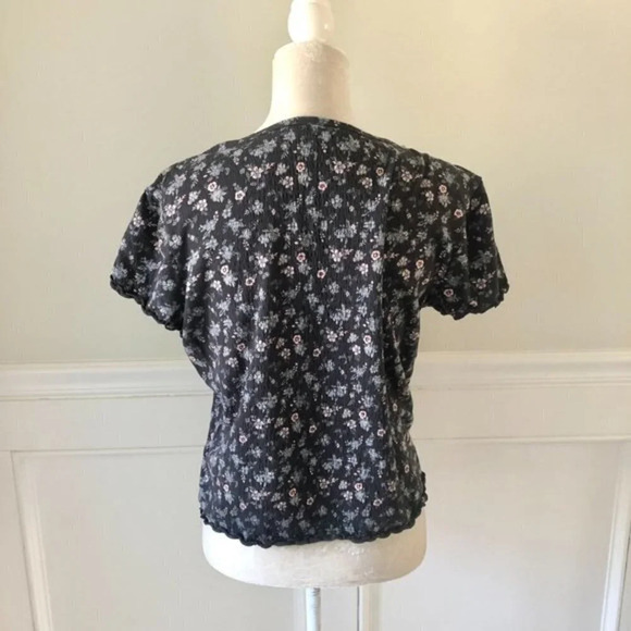 SO Floral Short Sleeve Tee Shirt L - Picture 3 of 4